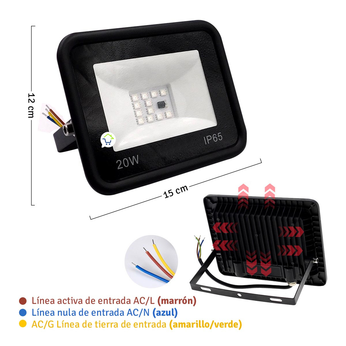 Miniatura 5 de Reflector LED Multicolor RGB WT60020